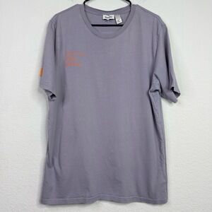 Weekday Frank T-Shirt Mens L‎ Purple Short Sleeve Non Violence Streetwear Urban